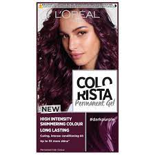 L Oreal Paris Colorista Permanent Gel Hair Dye Various Shades In 2021 Dark Purple Hair Permanent Hair Dye Hair Color Purple