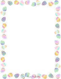 Print adorable (and free) easter greeting cards to give to your children, friends and family. Printable Watercolor Easter Egg Page Border