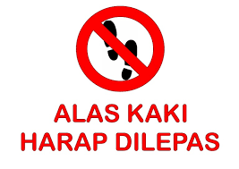 Try walking barefoot with bleeding feet. Caution Alas Kaki Harap Dilepas