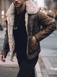 Vintage Fashion Lamb Cashmere Patent Leather Jacket Keyboyz 2020 Erkek Giyim Kiyafet Giyim