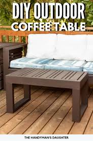 Coffee tables don't often drive the design of a room, but they can be a statement piece instead of an afterthought. Easy Diy Outdoor Coffee Table With Plans The Handyman S Daughter