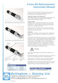 E Line 80 Refractometer Manualzz Com