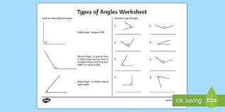 This worksheet defines them all for young geometry students just getting their feet wet with lines and angles. Ks2 Types Of Angles Worksheet Maths Angles Worksheet