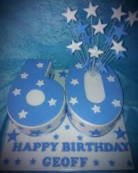 Surprise 60th Birthday Cake Ideas For Mom Blue White 60th Birthday Cake 60th Birthday Cakes 60th Birthday Cake For Men Number Birthday Cakes