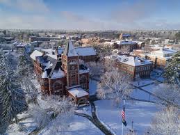 Unh Aerial Drone Photo On A Beautiful Snowy Winter Day In
