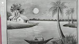 All the best sunset drawings in pencil 38+ collected on this page. Sunset Scenery Drawing With Pencil Sketch For Beginners Step By Step How To Draw Scenery Of Sunset Youtube