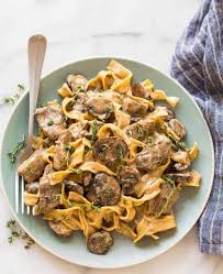 Drain off any excess grease. Slow Cooker Beef Stroganoff From Scratch Well Plated By Erin