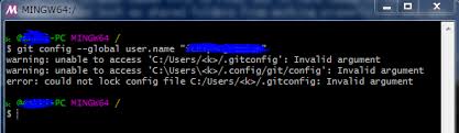 Git Gitbushでユーザー名が登録できない Teratail
