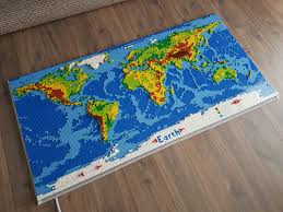 Lego World Map Lego Mosaic Micro Lego Lego