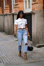 10 Ways To Dress Up Your Favorite T Shirt And Jeans Jeans Outfit Women Jeans And T Shirt Outfit Tshirt Outfits