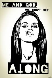 Lana Del Rey Poster Gods And Monsters Lyrics Inverted Cross Lana Del Rey Wall Art Home Decor Boho Decor Lana Del Rey Drawing People Lana Del