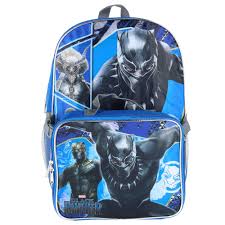 '47, under armour, adidas, nike Marvel Kids 16 Inch Black Panther Backpack With Matching Lunch Bag