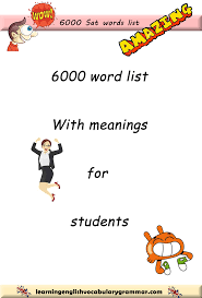 6000 Sat Words Exam Pdf English Vocabulary Words Vocabulary Words English Vocabulary Words With Meaning