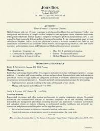 experienced attorney resume samples pdf