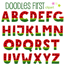 Rainbow colors text generator html. Watermelon Letters Clip Art Set Daily Art Hub Free Clip Art Everyday Watermelon Lettering Lettering Alphabet Clip Art