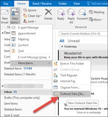 In macos, you can import a pst into your existing mailbox. How To Create A Pst File For Outlook 2016