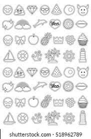 5 out of 5 stars (52) $ 4.00 free shipping favorite add to kids spirit riding free riding sticker & colouring book children travel game creative doodling paper activities pattern 297mm x 215mm. Emoticon Stickers Coloring Page A4 Emoji Stock Vector Royalty Free 518962789
