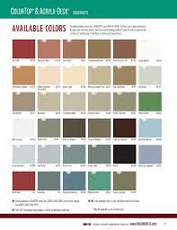 Prices do not include taxes or other fees as applicable. Color Charts Stonewall Architectural Concrete Llc