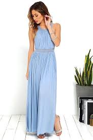 Resort Life Light Blue Lace Maxi Dress