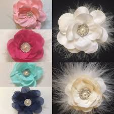 Floral Hair Clip White Flower Clip Ivory Pink Navy Coral Hot Pink Mint Flower Flower Girl Hair Accessories Flower Girl Hair Clip Bridal Hair Flower Clip