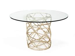 This clear tempered 60' round glass table top that can be used as a protective top surface on an existing table, desk, patio table or coffee table. Round Glass Dining Tables That Make A Stylish Impression