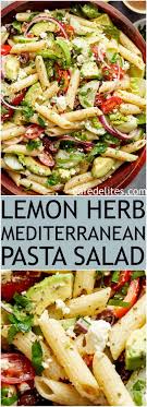 Place the cooked pasta into a large mixing bowl. Lemon Herb Mediterranean Pasta Salad Cafe Delites