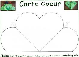 Gabarit De La Carte Coeur A Decorer Et Decouper Valentine Crafts Valentine Day Crafts Easter Crafts Diy