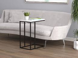 Furniture of america edith contemporary round end table white and black. Safdie Co 81053 Z 73 C Shaped Marble Black Metal Accent Table Multicolor Buy Online In Angola At Angola Desertcart Com Productid 178958971