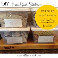 Diy Breakfast Station Easy Bi Monthly Cooking For Busy Moms Diy Breakfast Breakfast Station Meal Planning