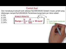 Rumus Cara Cepat Menghitung Persentase Bunga Aritmatika Sosial Youtube