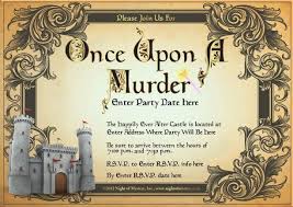 10 booklets, 10 invites/envelopes, secret clues, menus, instructions, place cards and cd. Pin On Once Upon A Murder
