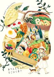 Original Comitia127 Oshinagaki Comitia127 Pixiv 2020 水彩画 食品 お弁当 イラスト 食品イラスト