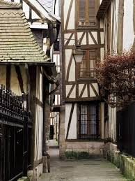 Photographic Print Timber Framed Houses In A Narrow Alleyway Rouen Haute Normandie Normandy France By Pearl Bucknall 24x18 Rouen Normandy France France