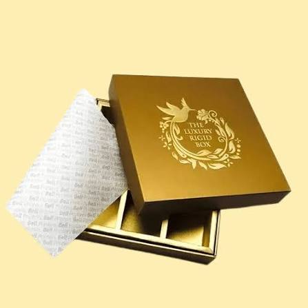 Buy Persoanlised Gold Foil Boxes | Gold Foil Boxes with Lids
