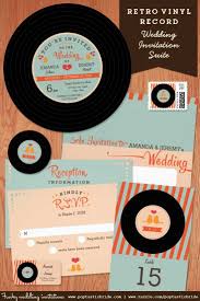 Vinyl Record Wedding Invitations Retro Wedding Invites Music Theme Wedding Invitations Music Themed Wedding Music Themed Parties Retro Wedding Invitations