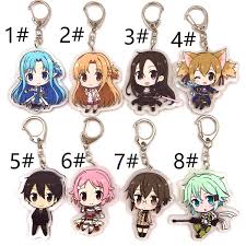 Double decker contains examples of: Anime Double Sided Keychain Sao Figure Kirito Asuna Sinon Cosplay Acrylic Pendants Keyrings Key Holder Gift 1pc Wish