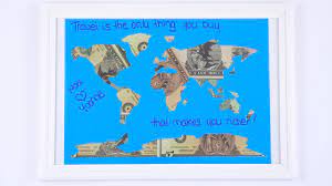 You just need to fill a balloon with cash, confetti, and glitter. Gift Of Money Cash Gift Idea World Map Youtube