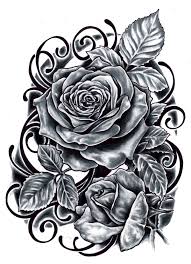The leaves in the background give more support to the blooming rose design. Tattoo Style Rose Drawing Novocom Top