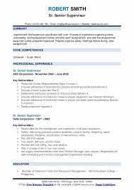 Assistant site supervisor job descritpion pdf. Senior Supervisor Resume Samples Qwikresume