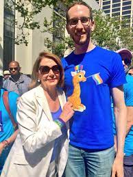 I have a hand sewn rainbow flag, @londonbreed taking a look at the original 🌈 🏳️‍🌈. Senator Scott Wiener On Twitter About To Kick Off The Lgbt Pride Parade So Honored To Be Represented In Congress By Nancypelosi