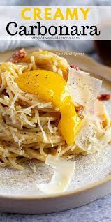 Spaghetti Carbonara for Two (No Cream) | Two Plaid Aprons | Recipe | Easy  pasta recipes, Sunday dinner recipes, Easy spaghetti carbonara