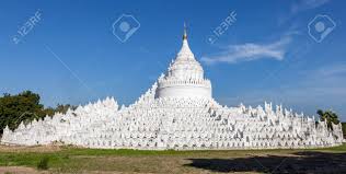 Image result for Buddha's full white painted viharas, monasteries, pagodas