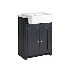 Aspenn furniture can make bespoke vanity units to any size in hard or soft woods with either wood or marble tops. Tavistock Lansdown Semi Countertop Vanity Unit Basin Dark Grey 600mm