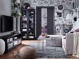 Un Coin Tele Confortable Dans Votre Salon Ikea Wohnzimmer Wohnzimmer Dekor Modern Schwarze Wohnzimmer