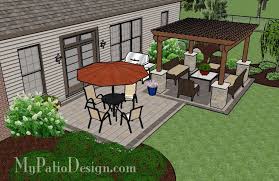470 Sq Ft Simple And Affordable Brick Patio Design With Pergola Pergola Patio Backyard Pergola Covered Pergola