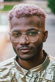Clear Frames With A Metallic Shirt Men Hair Color Mens Hairstyles Curly Hair Styles
