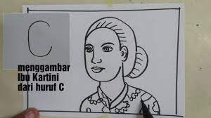 Dan jangan khawatir kami menyajikan puluhan bahkan ribuan gambar untuk dapat dijadikan bahan dalam menggambar atau mewarnai gambar ibu kita kartini. Cara Menggambar Pahlawan Ibu Kartini Dengan Huru C Kartini Drawing Mr Drawing Trick Youtube