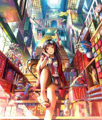 骨董屋 三千世界の女主人 藤原 pixiv 藤ちょこ 美しいアニメガール アートのアイデア