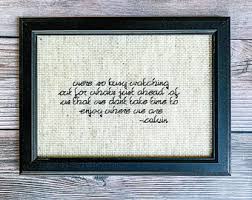 Counted cross stitch dishtowel pattern for huck dishtowels 14 count, aida, dmc thread, pdf pattern download. Calvin And Hobbes Cross Stitch Etsy