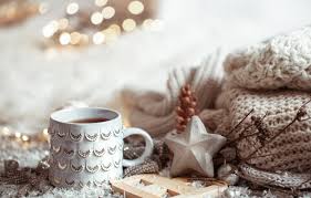 Intense colors, sharp lines, glossy finish. Wallpaper Winter Decoration Christmas New Year New Year Christmas Vintage Winter Sweater Bokeh Coffee Cup Decoration Cozy A Cup Of Coffee Images For Desktop Section Novyj God Download